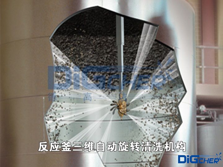反應釜三維自動旋轉(zhuǎn)清洗機構